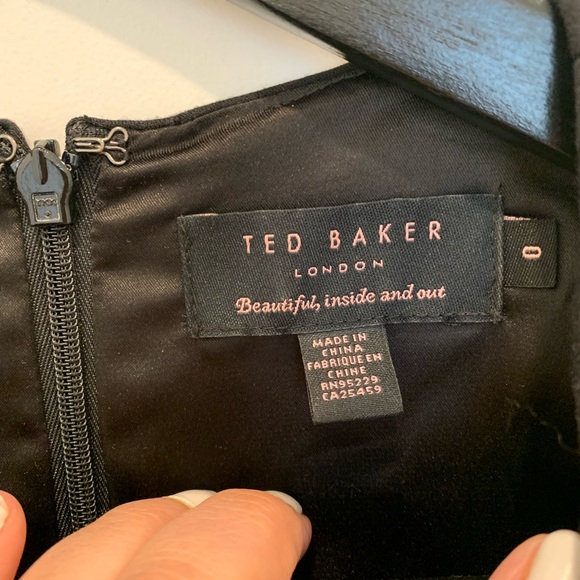 Ted Baker London black Edella embellished dress. Size 0 (2 U.S.) - Picture 4 of 7